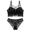 Image of New Top Sexy Underwear Set Green Bras Cotton Brassiere Women Lingerie Set Lace Embroidery Push up Bra Panties Sets Deep V Gather