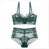 Image of New Ultra Thin Cup Lingerie Bra Set Underwear Transparent Temptation Sexy Underwear Set For Women High Waist Bra & Brief Set