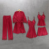 Image of New Women Satin Sleepwear Fashion Nightgowns Imitation Ice Silk Sleepwear Dresses Night Dress Women's Sexy Lingerie Nightdresses