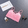 Image of New Women Strappy Lingerie Floral Sheer Lace Triangle Bralette padded Bra Crop Top