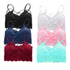 Image of New Women Strappy Lingerie Floral Sheer Lace Triangle Bralette padded Bra Crop Top
