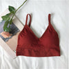 Image of New women's underwear without steel ring thin section gathered bra tube top student simple solid color thread beauty back linger