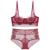 Image of Norns Women Bra Set Models French Sexy Thin Gathering Adjustment Lace Underwear Set High Waist Lingerie
