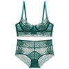 Image of Norns Women Bra Set Models French Sexy Thin Gathering Adjustment Lace Underwear Set High Waist Lingerie