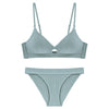 Image of Norns romantic temptation women Bra Slim padded Bralette sexy lingerie push up Bra and Panty triangle cup bra
