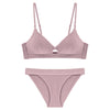 Image of Norns romantic temptation women Bra Slim padded Bralette sexy lingerie push up Bra and Panty triangle cup bra