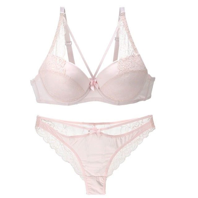 Norns women's sexy underwear set lace lingerie set push up plus size bra set of linen red lingerie bra and panty set bralette