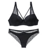 Image of Norns women's sexy underwear set lace lingerie set push up plus size bra set of linen red lingerie bra and panty set bralette