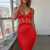 Image of Ocstrade Summer Sexy Rayon Bandage Dress 2019 New Arrivals Mesh Insert Women Bandage Dress Black Party Night Club Bodycon Dress