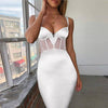 Image of Ocstrade Summer Sexy Rayon Bandage Dress 2019 New Arrivals Mesh Insert Women Bandage Dress Black Party Night Club Bodycon Dress