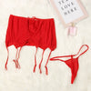 Image of Okdeals Women Sexy Lingerie Garters Bow Perspective Thigh-Highs Stockings Garter Belt Lady Erotic Suspender Intimates Pantyhoses