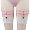 Image of Original Design Pink Collar Bow Harness Bra Kawaii Open Chest Bondage Body Cage Pastel Gothic Body Harness Belt