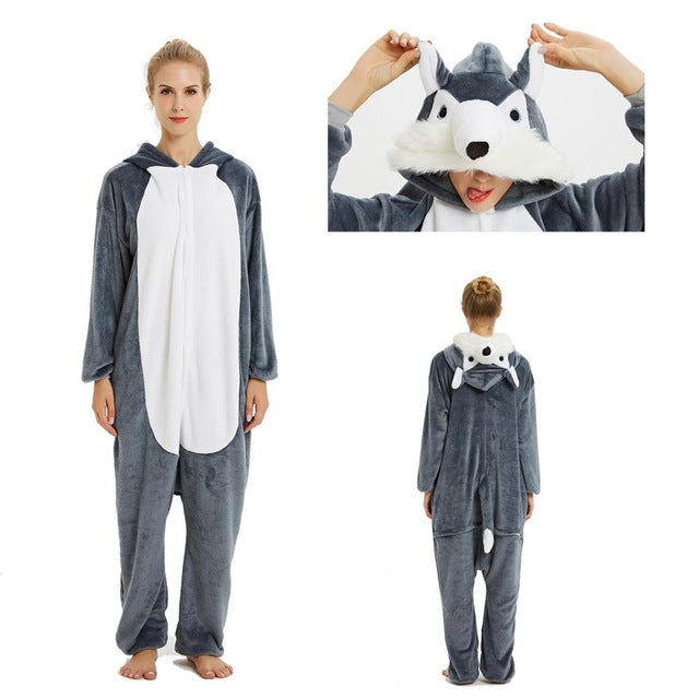 Pajamas For Women Unicorn Stitch Kigurumi Flannel Cute Animal Pajamas Sets Winter Sleepwear unicornio Nightie Pyjamas Home wear