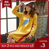 Image of Perfering Hot Sale Cotton Sleepwear Women Nightdress Cartoon Ladies Nightgown Sexy Girl Nightwear Plus Size Home Sleep Dress