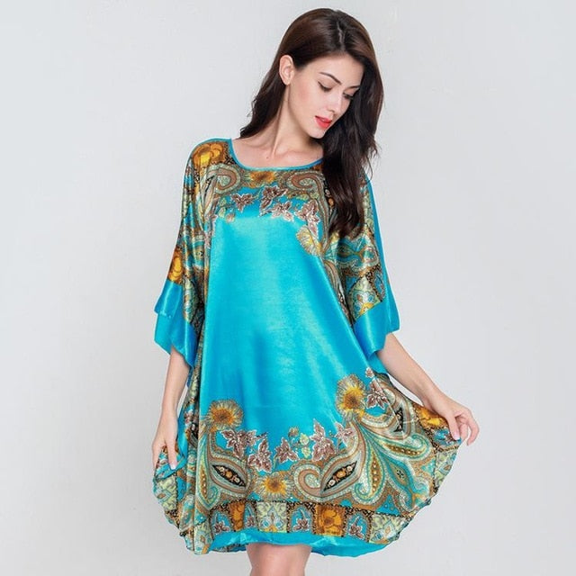 Plus Size Black Women's Summer Lounge Robe Lady New Sexy Home Dress Rayon Nightgown Large Loose Sleepwear Bathrobe Gown S002-B