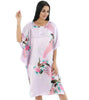 Image of Plus Size Black Women's Summer Lounge Robe Lady New Sexy Home Dress Rayon Nightgown Large Loose Sleepwear Bathrobe Gown S002-B