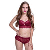 Image of Plus Size Bra and Panty Sets Underwear With Lace Bra Half Cup Underwire Ultra Thin Sexy Lingerie Brassieres 90D 95C 95D