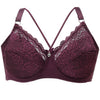 Image of Plus Size C D E Cup Bra Sexy Push Up Brassiere Fashion Soft Lace Bra 3/4 Large Thin Female Lingerie Deep V Sexy Bras For Women