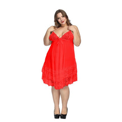 Plus size 6xl lingerie sleepwear White Night Gown Lingerie Ladies Sexy Lace Babydolls Sleepwear womens erotic sling Homewear