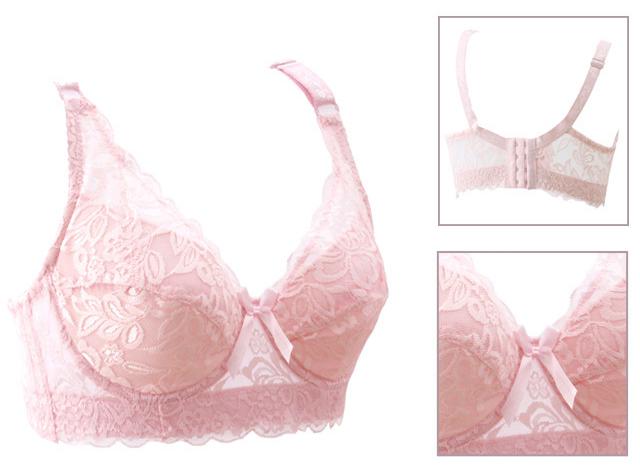 Plus size Foreign Trade Ultra-thin Lace Sexy Thin Cotton Cup Plump Big Push Up Bra  Bralette Encaje Sexy Bra modis lingerie