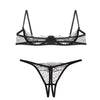 Image of Porn Sexy Costumes Erotic Lingerie For Women Black Embroidery Lace Open Bra Sexy Lingerie Open Crotch Babydoll For Sex Underwear
