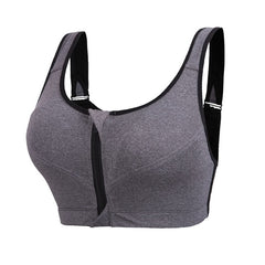 Professional Level 4 Stretch Sports Bras Shockproof Fixed Quick-drying Underwear Vest Women Running Gym Zipper Adjustable Strap