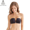 Image of Push Up Invisible Bras For Women Seamless Square Cup Bra Bralette Deep-V Brassiere BH Strapless Wire Free Underwear Fly Bra