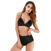 Image of Push Up brassiere Bra set Sexy Fashion Women Velvet  Bralette Underwear High Waist Panties Soft Trim lingerie Set