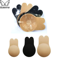 Queenral Dropshipping VIP 2 Pairs Invisible Adhesive Bra Push Up Bralette Strapless Bra Reusable Underwear Women Silicone Bra