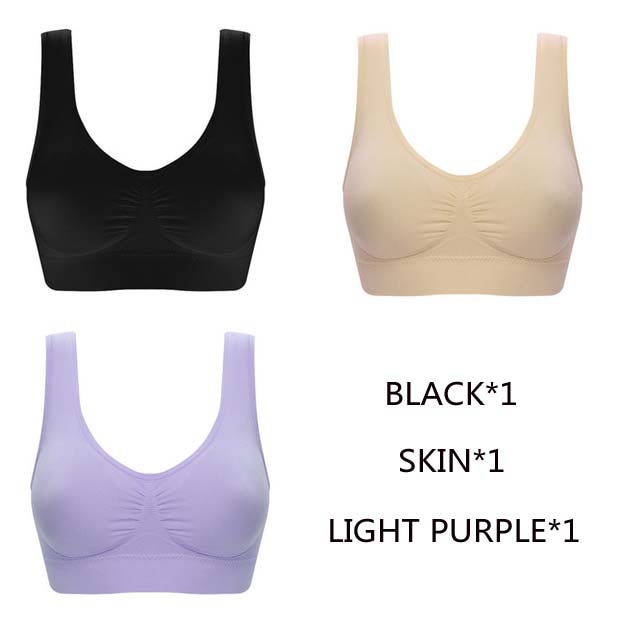 Queenral Dropshipping VIP 3PCS/lot Seamless Bra With Pads Plus Size Bras For Women Brassiere Big Size Vest Wireless BH 5XL 6XL