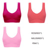 Image of Queenral Dropshipping VIP 3PCS/lot Seamless Bra With Pads Plus Size Bras For Women Brassiere Big Size Vest Wireless BH 5XL 6XL