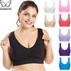 Image of Queenral Plus Size Bras For Women Seamless Bra With Pads Big Size 5XL 6XL Bralette Push Up Brassiere Bra Vest Wireless BH