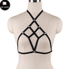 Image of Rave Wear Pentagram Bondage Body Harness Lingerie Goth Crop Tops Fetish  Cage Bra Lingerie Harness Belt Star Harness Bra