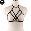 Image of Rave Wear Pentagram Bondage Body Harness Lingerie Goth Crop Tops Fetish  Cage Bra Lingerie Harness Belt Star Harness Bra