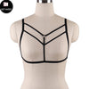 Image of Rave Wear Pentagram Bondage Body Harness Lingerie Goth Crop Tops Fetish  Cage Bra Lingerie Harness Belt Star Harness Bra