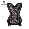 Image of Women Corset Sexy Slim Burlesque Satin Body Shaper Strapless Overbust Plus Size Corset and Bustier  (13)