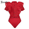 Image of Rosetic Black Jumpsuits For Women Gothic Combinaison Femme Sexy Body Women One Piece Mesh Bodysuit Womens Clothing Romper
