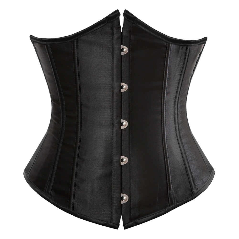 Women Corset Sexy Slim Burlesque Satin Body Shaper Strapless Overbust Plus Size Corset and Bustier  (20)