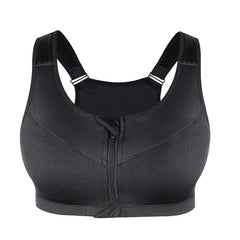 SEXYWG Hot Women Zipper Push Up Sports Bras Vest Underwear Shockproof Breathable Gym Fitness Athletic Running Yoga Bh Sport Tops