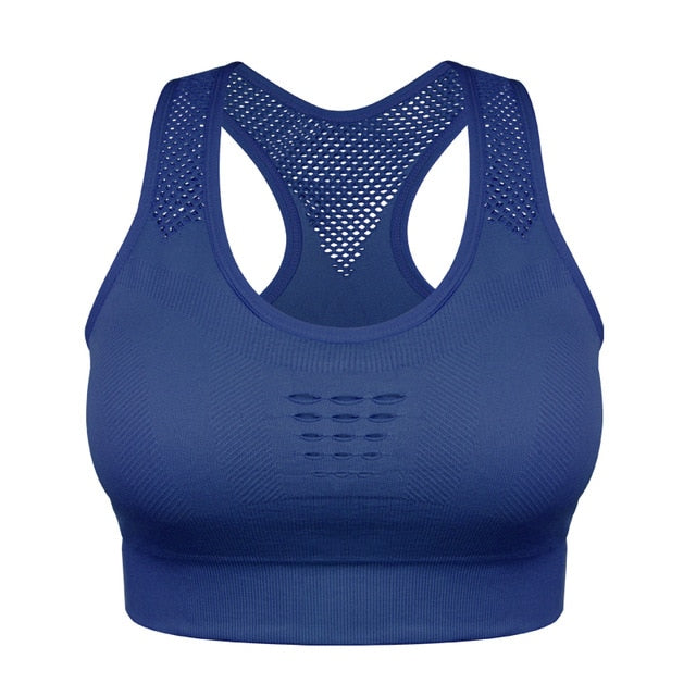 SEXYWG Top Athletic Running Sports Bra Yoga Brassiere Workout Gym Fitness Women Seamless High Impact Padded Underwear Vest Tanks