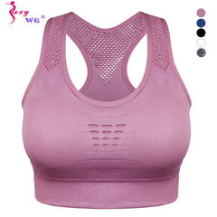 SEXYWG Top Athletic Running Sports Bra Yoga Brassiere Workout Gym Fitness Women Seamless High Impact Padded Underwear Vest Tanks