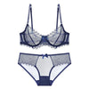 Image of SHUCHAN Hot Women ultra thin bra panty Sales Separated set sexy gauze transparent invisible Set Sexy Lingerie Bra Up Sofe W618