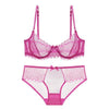 Image of SHUCHAN Hot Women ultra thin bra panty Sales Separated set sexy gauze transparent invisible Set Sexy Lingerie Bra Up Sofe W618