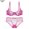 Image of SHUCHAN Hot Women ultra thin bra panty Sales Separated set sexy gauze transparent invisible Set Sexy Lingerie Bra Up Sofe W618