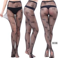 SP&CITY  Fashion Cool Star Printed Fishnet Tights Hollow Out Sexy Mesh Pantyhose Punk Pattern Pantyhose Black Women Tights