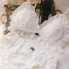 Image of SP&CITY Sweet Sexy Lace Bras Set Women Thin Fairy Shining Stars Bralette Elegance Lingerie Set Seamless Bow Breast Underwear Bh