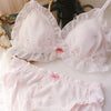 Image of SP&CITY Sweet Sexy Lace Bras Set Women Thin Fairy Shining Stars Bralette Elegance Lingerie Set Seamless Bow Breast Underwear Bh