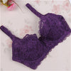 Image of SVOKOR Women Bras Fashion Casual Sexy V-neck Solid Color Chest Pad Lace Sling Nylon Breathable Elasticity Comfortable Women Bras