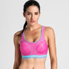 Image of SYROKAN Women's Compression Racerback Adjustable High Impact Running Sports Bra (size smaller than normal)