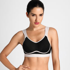SYROKAN Women's High Impact Support Bounce Control Workout Plus Size Sports Bra